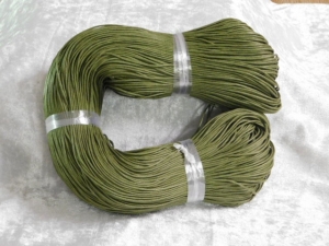 1.5mm Dark Olive Green Waxed Cotton